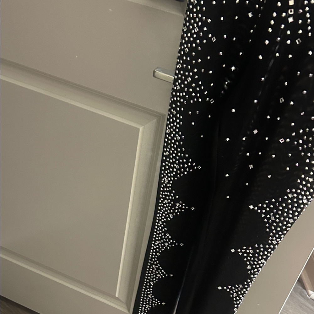 Elegant Black Studded Jumpsuit - Picture 3 of 6